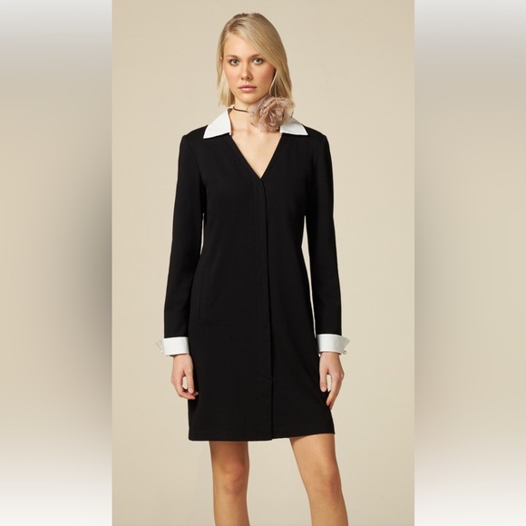 Moda Dresses & Skirts - Black White Pointed Back Moda Wednesday Addams Dress.